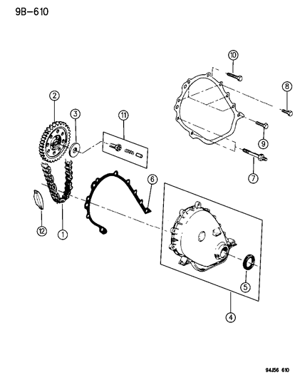 1995 Jeep Wrangler Timing Cover & Intermediate Shaft Diagram 2 - Thumbnail