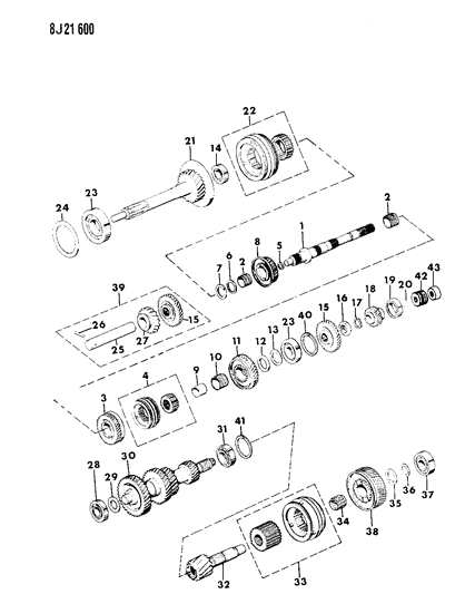 1990 Jeep Comanche Gear Train Diagram 5 - Thumbnail
