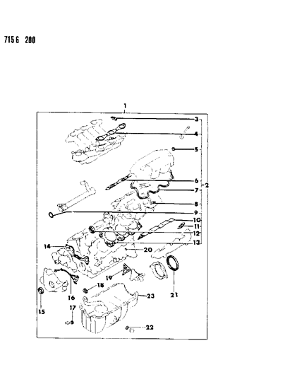 1987 Dodge Caravan Engine Gasket Sets Diagram 2 - Thumbnail