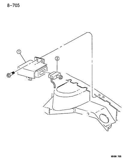 1995 Dodge Neon Module Diagram for R4874159
