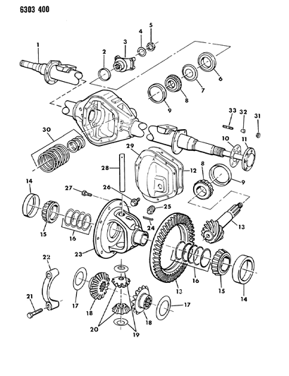 1987 Dodge D150 Axle, Rear Diagram 2 - Thumbnail