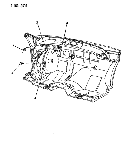 1991 Chrysler New Yorker Salon Brace Dash Panel To Cowl Diagram