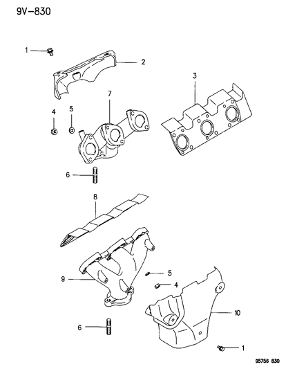 1995 Dodge Stealth Exhaust Manifold Diagram 3 - Thumbnail