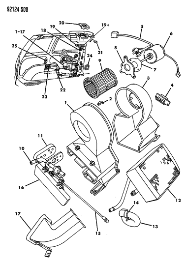 1992 Dodge Caravan Heater Unit Diagram 2 - Thumbnail