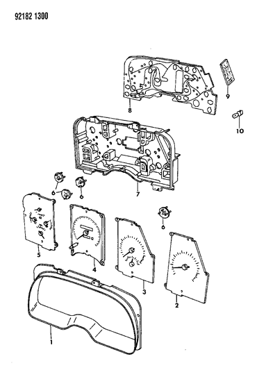 1992 Chrysler LeBaron GTC Instrument Panel Cluster Diagram