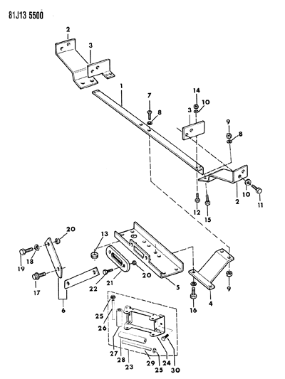 1986 Jeep J10 Winch Mounting Diagram 3 - Thumbnail
