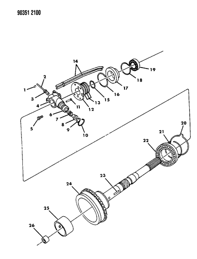1993 Dodge D350 Governor & Output Shaft Diagram 1 - Thumbnail