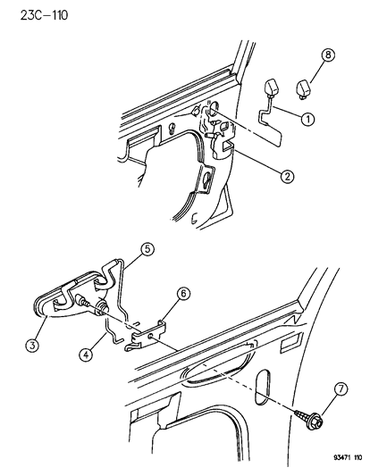 1995 Chrysler New Yorker Lock Diagram for 4696136