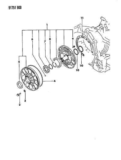 1991 Dodge Stealth Oil Pump - Automatic Transaxle Diagram 1 - Thumbnail