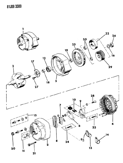 1986 Jeep Wrangler Alternator Diagram 3 - Thumbnail