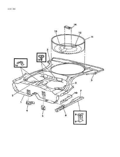 1984 Dodge Charger Floor Pan Rear Diagram 1 - Thumbnail