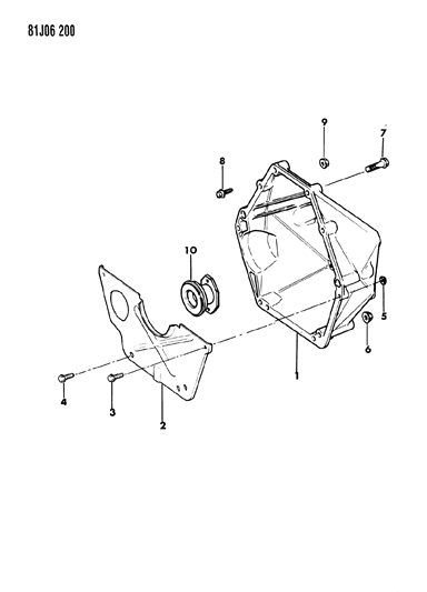 1986 Jeep Wrangler Bellhousing & Cover Diagram 1 - Thumbnail