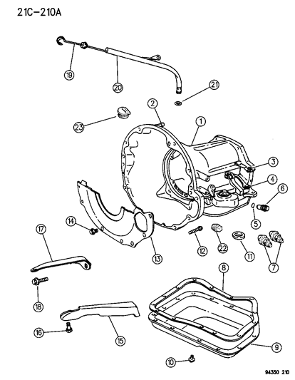 1995 Dodge Ram 1500 Case Package, Transmission, W/3.9L, 5.2L Engine Diagram for 4713855