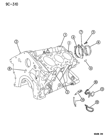 1994 Dodge Intrepid Cylinder Block Diagram 2 - Thumbnail