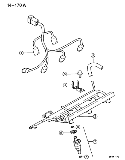 1996 Dodge Caravan Fuel Rail Diagram 2 - Thumbnail