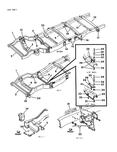 1984 Dodge D250 Bracket, Rear Spring Rear Standard Cab Diagram for 3496088