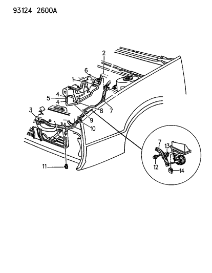 1993 Dodge Daytona Plumbing - A/C & Heater Diagram 4 - Thumbnail