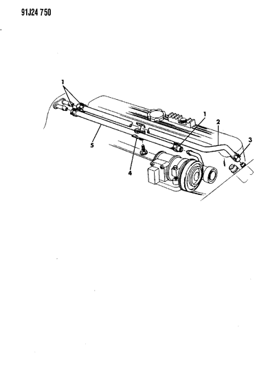 1993 Jeep Grand Wagoneer Heater Hoses Diagram 1 - Thumbnail