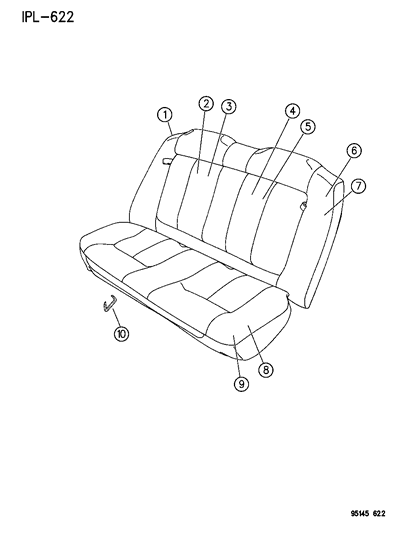 1995 Dodge Neon Rear Seat Diagram 2 - Thumbnail