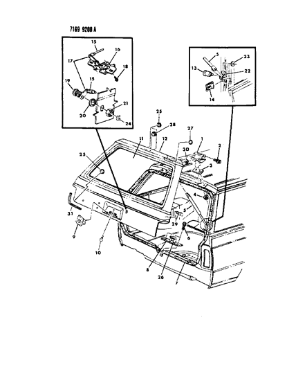 1987 Dodge Aries Glass Repair Kit, Black Diagram for 4267922