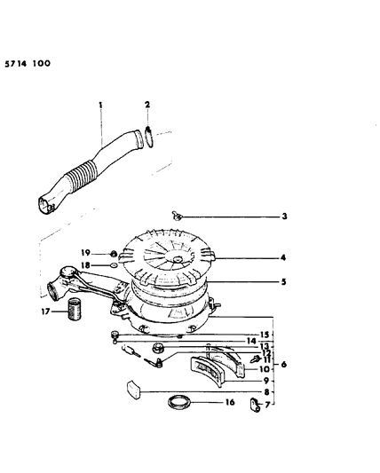 1985 Dodge Colt Air Cleaner Diagram 2 - Thumbnail