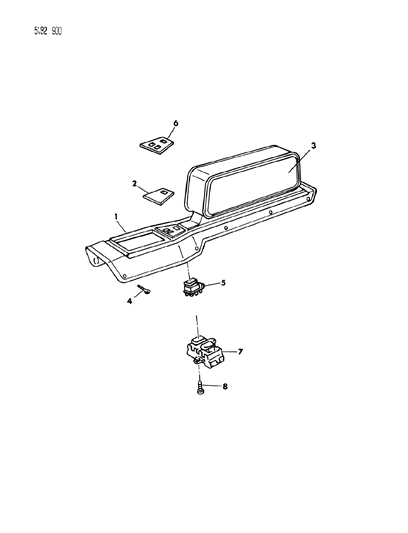 1985 Chrysler Executive Limousine Lock Switch Diagram for 3747936