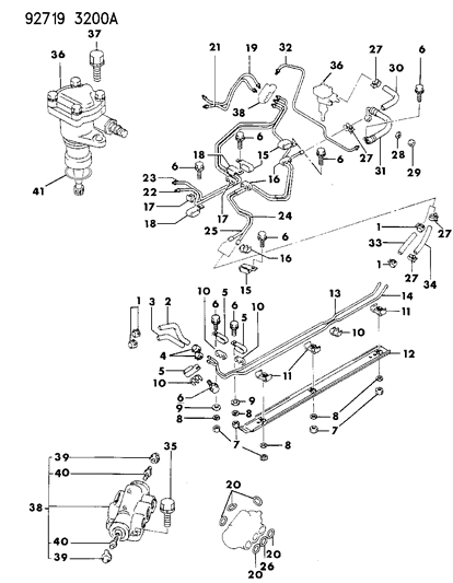 1994 Dodge Stealth Pressure Line O-Ring Diagram for MB192717