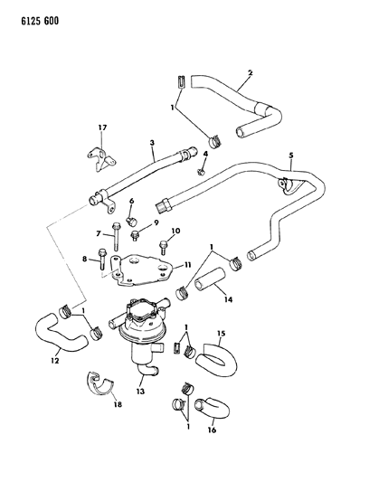 1986 Chrysler New Yorker Secondary Air Supply Diagram