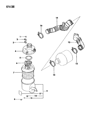 1989 Dodge Colt Air Cleaner Diagram 1 - Thumbnail