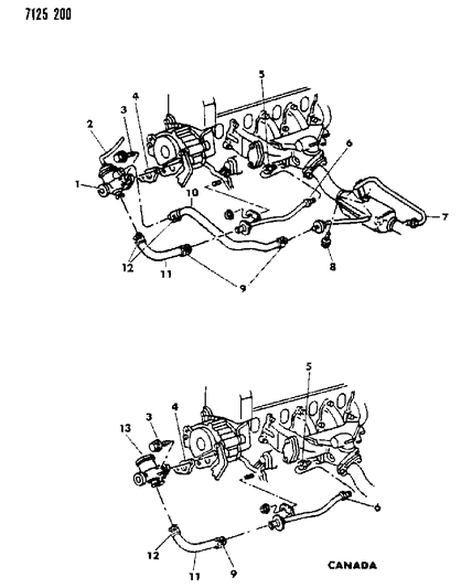 1987 Dodge Omni Air Pump Tubing Diagram 1 - Thumbnail