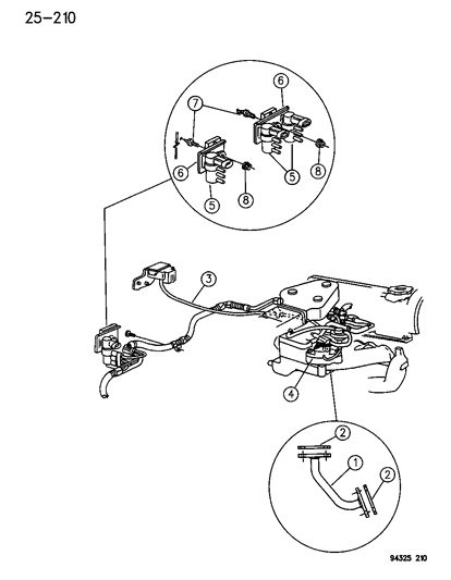 1994 Dodge Dakota EGR Valve Diagram for 4287186