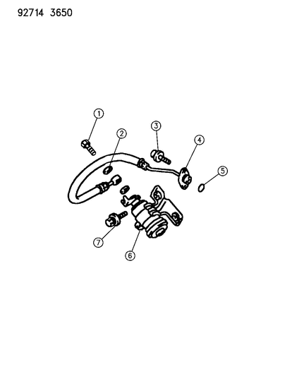 1994 Dodge Colt Fuel Filter Diagram for MB658689