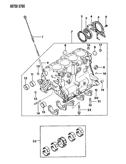 1990 Dodge Ram 50 Cylinder Block Diagram 1 - Thumbnail