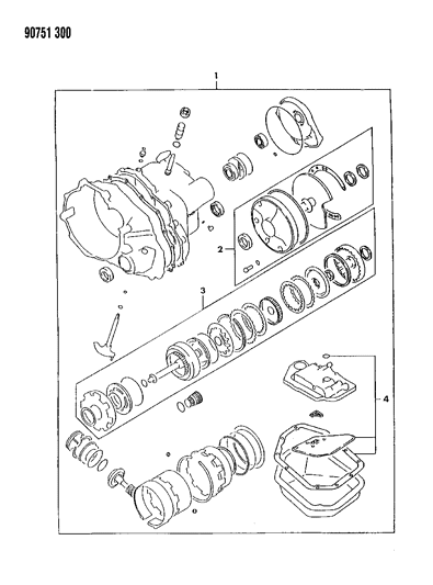 1990 Dodge Colt Seal & Gasket Package, Repair Automatic Transaxle Diagram 1 - Thumbnail