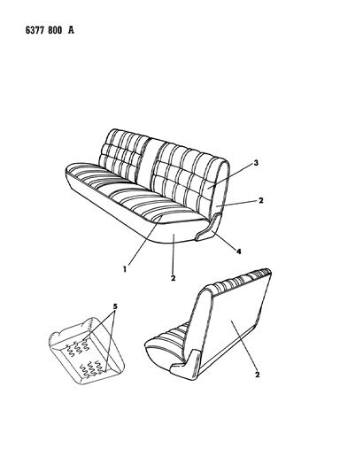 1987 Dodge Dakota Front Seat Diagram 3 - Thumbnail