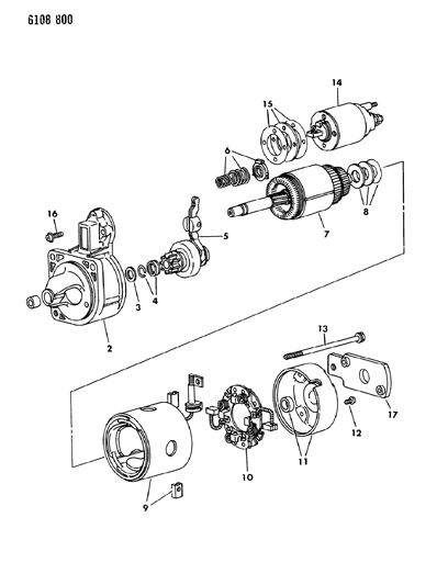 1986 Chrysler New Yorker Starter Diagram 1 - Thumbnail