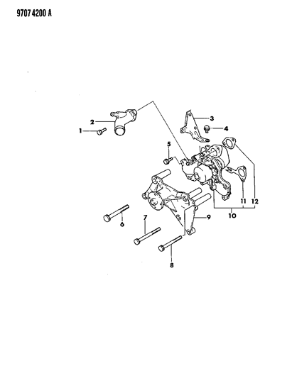 1989 Dodge Raider Water Pump Diagram 2 - Thumbnail