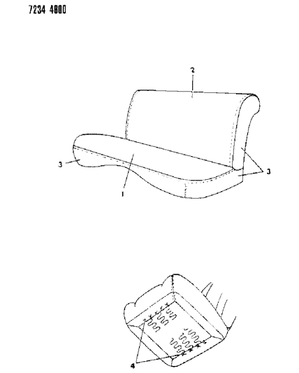 1987 Dodge Aries Rear Seat Diagram 2 - Thumbnail