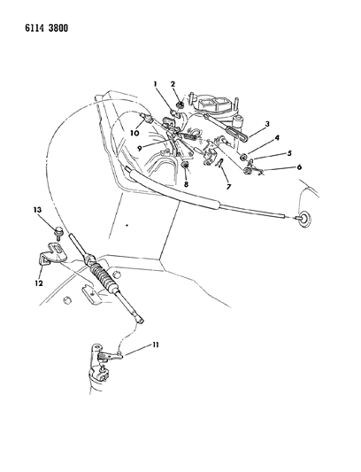 1986 Dodge Omni Throttle Control Diagram 2 - Thumbnail