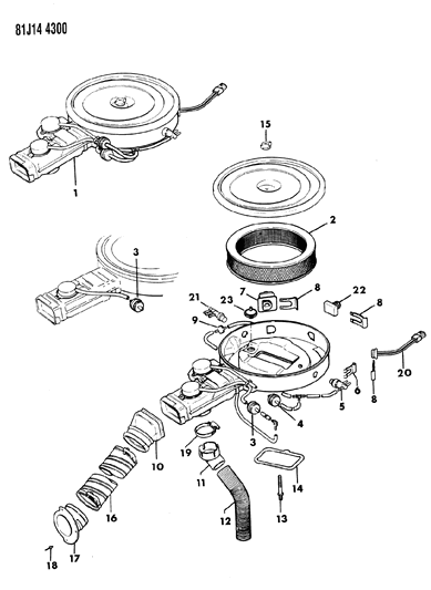 1986 Jeep Comanche Air Cleaner Diagram 4 - Thumbnail