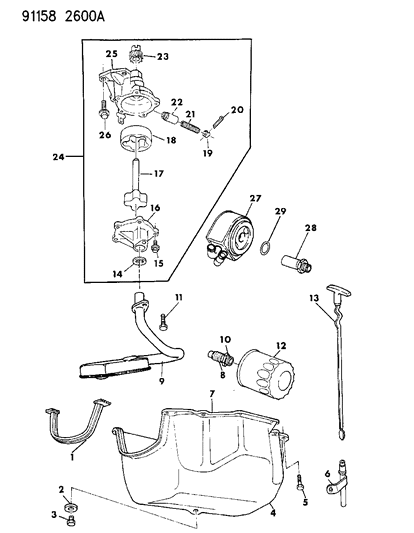 1991 Chrysler LeBaron GTC Engine Oiling Diagram