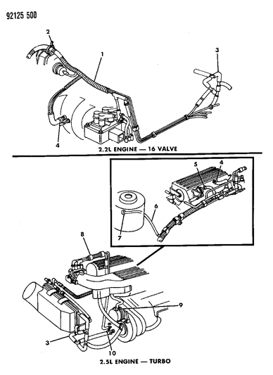 1992 Chrysler LeBaron GTC EGR System Diagram 2 - Thumbnail