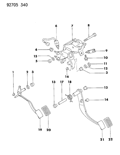 1994 Dodge Colt Brake Pedal Diagram 2 - Thumbnail