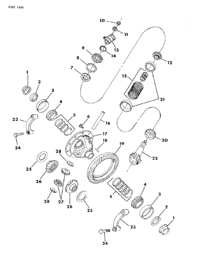 1984 Dodge D350 Differential - Front Axle Diagram 2 - Thumbnail