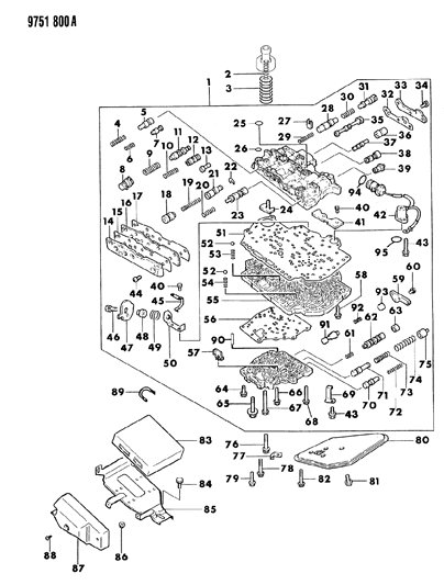 1989 Dodge Colt Bolt, W/Washer (8X20) , Up To July 1986 Diagram for MS240139