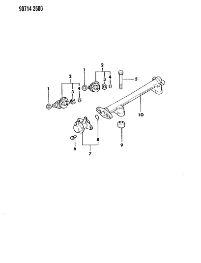 1990 Dodge Colt Fuel Rail Diagram 2 - Thumbnail
