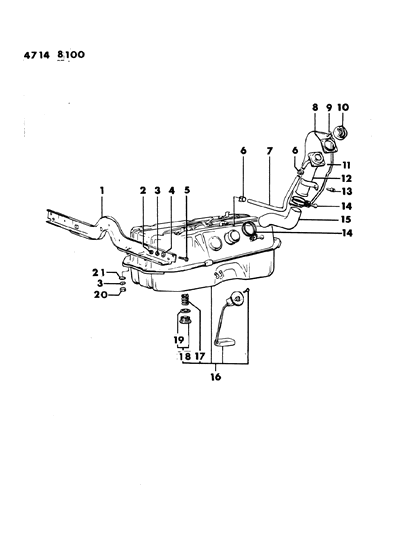 1984 Dodge Ram 50 Fuel Tank Diagram 3 - Thumbnail