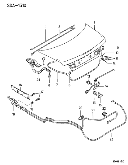 1995 Dodge Avenger Torsion Bar Diagram for MR220218