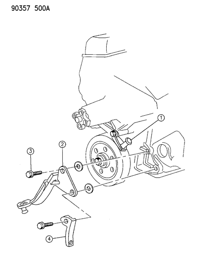1990 Dodge Ram Wagon Timing Cover & Indicator Diagram 2 - Thumbnail