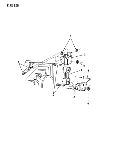 1986 Chrysler LeBaron Base Engine Strut Diagram